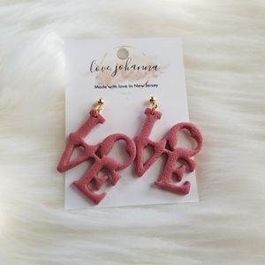 HANDMADE Love Polymer Clay EARRINGS on STAINLESS steel post